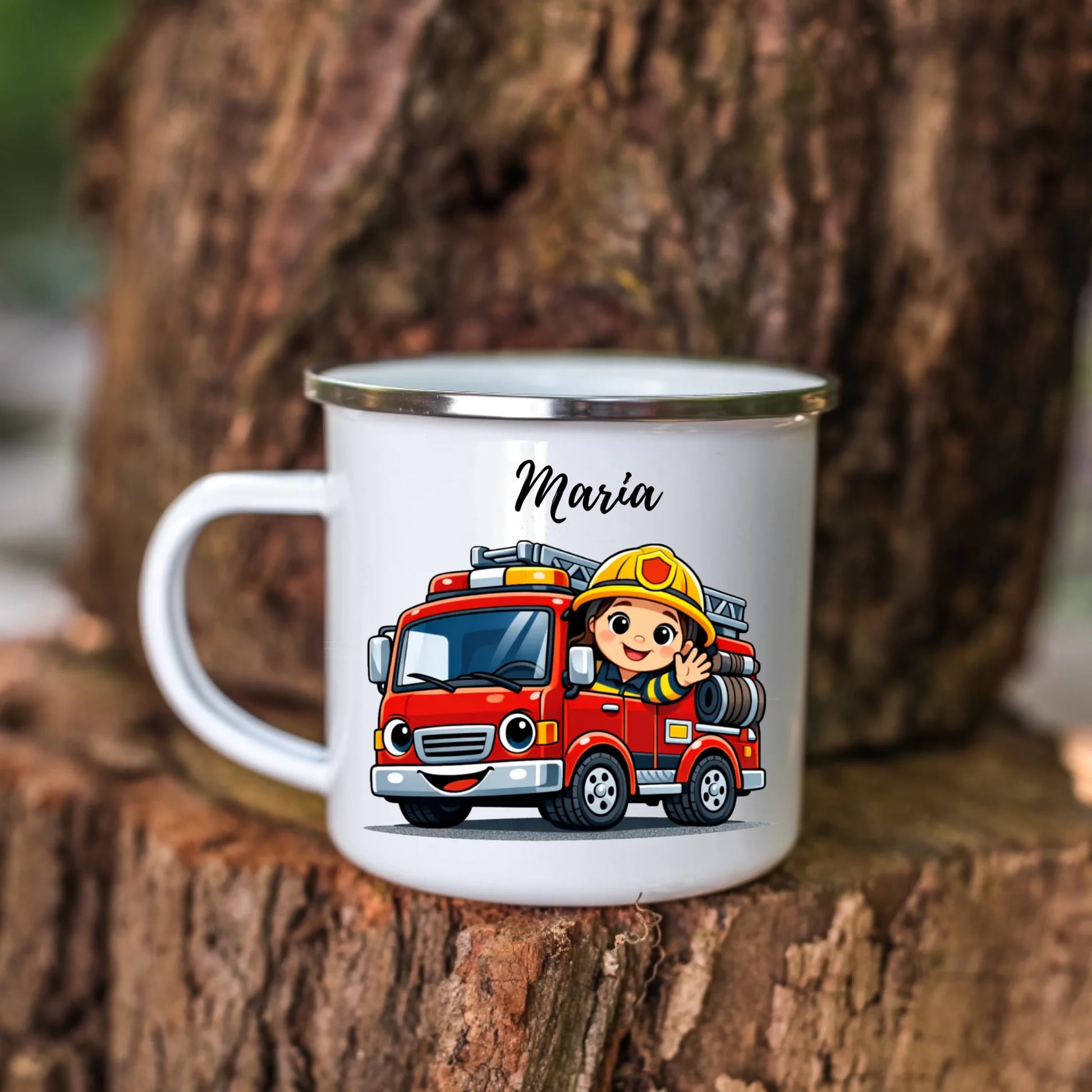 Recycelbare Emaille Kindertasse – bruchsichere und umweltfreundliche Kindertasse mit Namen bedrucken lassen