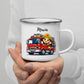 Personalisierte Emaille Tasse für Kinder von Little Mathilda – Tasse bedrucken lassen mit Namen und Tiermotiv