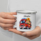 Emaille Kindertasse mit Henkel – bruchsicherer Kinderbecher mit Namen, ideal als Geschenk im Herbst