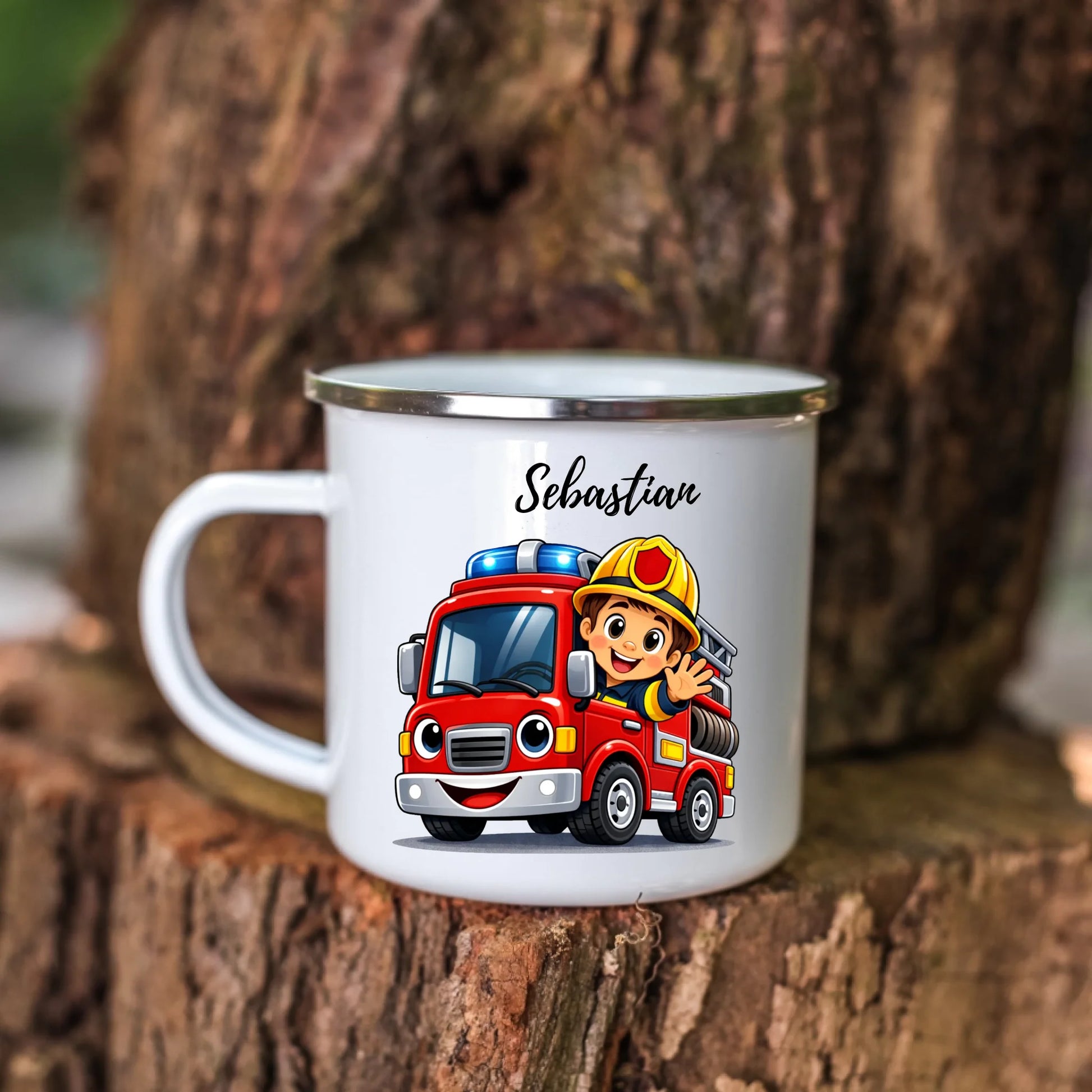 Recycelbare Emaille Kindertasse – bruchsichere und umweltfreundliche Kindertasse mit Namen bedrucken lassen
