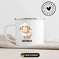 Personalisierte Kindertasse Schaf mit Namen