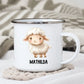 Personalisierte Kindertasse Schaf mit Namen