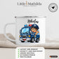 Personalisierte Kindertasse aus Emaille – hochwertige Kinderbecher mit Namen und Motiv selbst gestalten