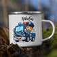 Personalisierte Kindertasse aus Emaille – bruchsicher, langlebig und recyclebar, perfekt für Kinderhände