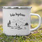 Personalisierte Tasse für Camping und Reise aus Emaille mit 330 ml Fassungsvermögen