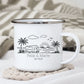 Personalisierte Camping Tasse mit Namen – Emaille oder Keramik – Geschenk für Camper, Wohnmobil & Vanlife