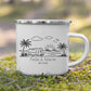 Personalisierte Camping Tasse mit Namen – Emaille oder Keramik – Geschenk für Camper, Wohnmobil & Vanlife
