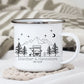 Personalisierte Emaille Camping Tasse Wohnmobil / Wohnwagen