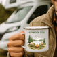 Personalisierte Emaille Camping Tasse Auszeit