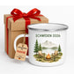 Personalisierte Emaille Camping Tasse Auszeit