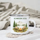 Personalisierte Emaille Camping Tasse Auszeit