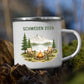 Personalisierte Emaille Camping Tasse Auszeit