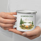 Personalisierte Emaille Camping Tasse Auszeit