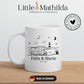 Emaille Camping Tasse Wohnwagen am Meer