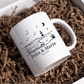 Emaille Camping Tasse Wohnwagen am Meer
