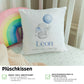 Personalisiertes Plüschkissen als Geschenk zur Geburt
