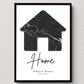 Personalisiertes Poster: Home | Geschenk zum Einzug mit Adresse