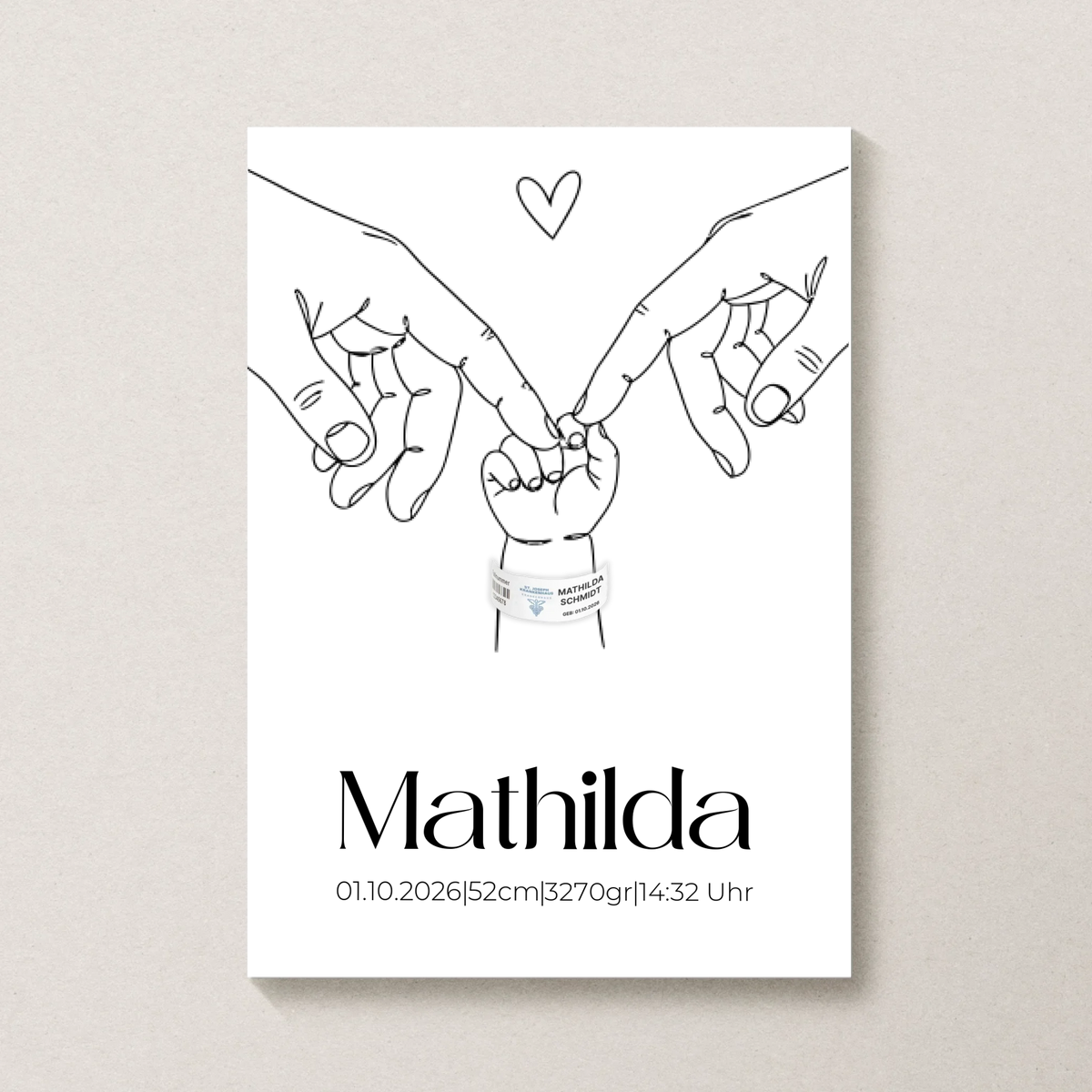 Personalisiertes Poster von Little Mathilda transparent