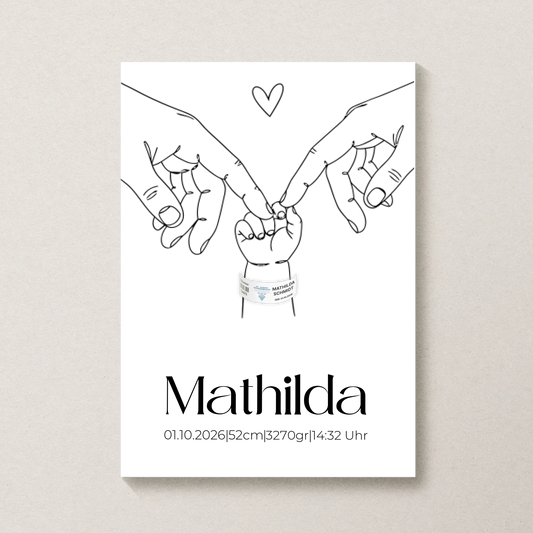Personalisiertes Poster von Little Mathilda transparent