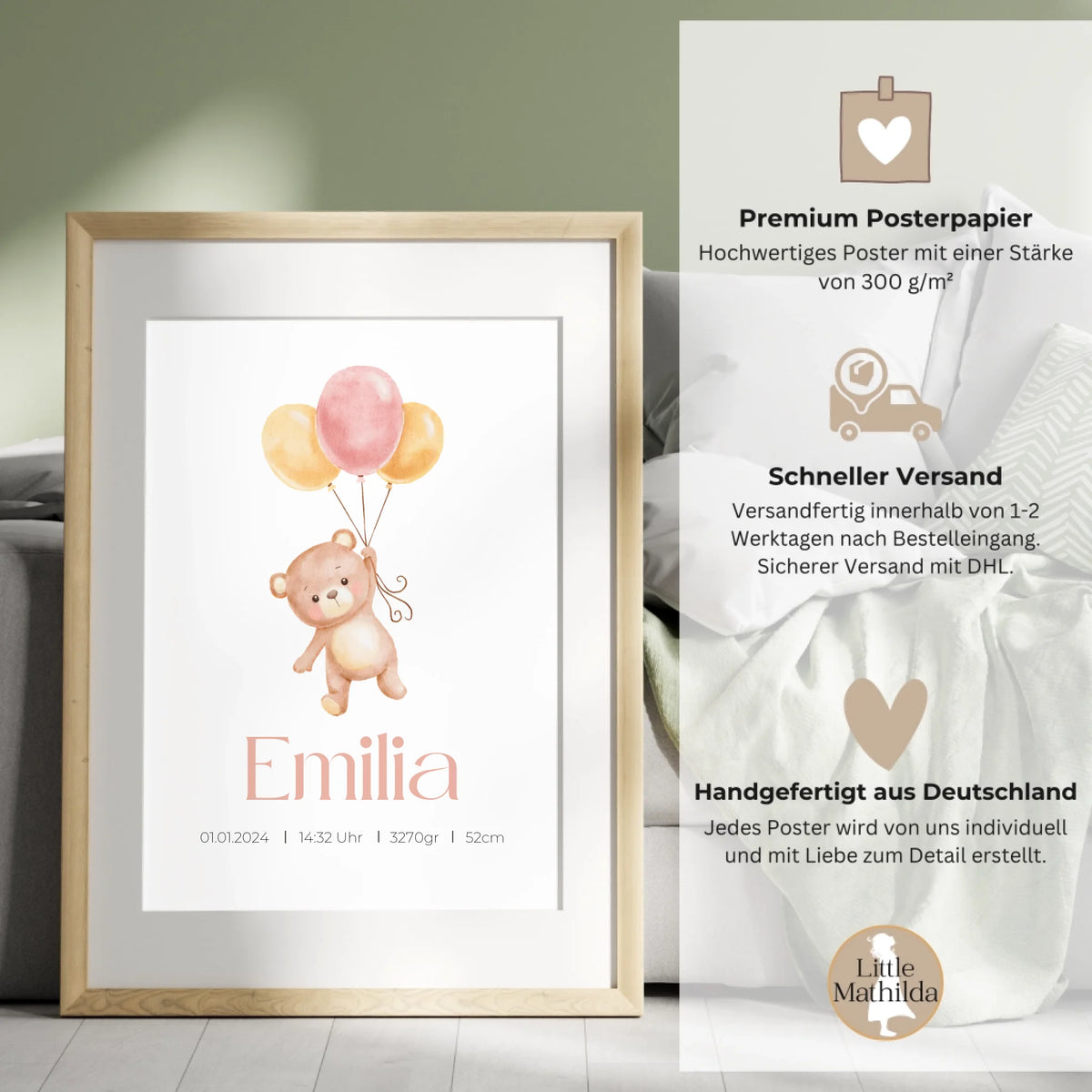 Personalisiertes Poster von Little Mathilda (2)