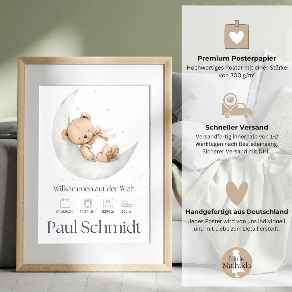 Personalisiertes Poster von Little Mathilda (2)