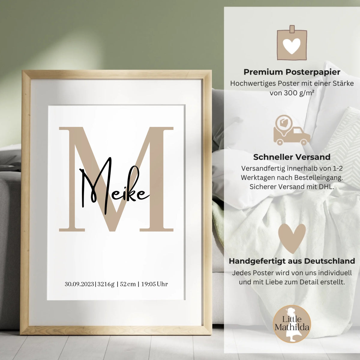 Personalisiertes Poster von Little Mathilda (2)