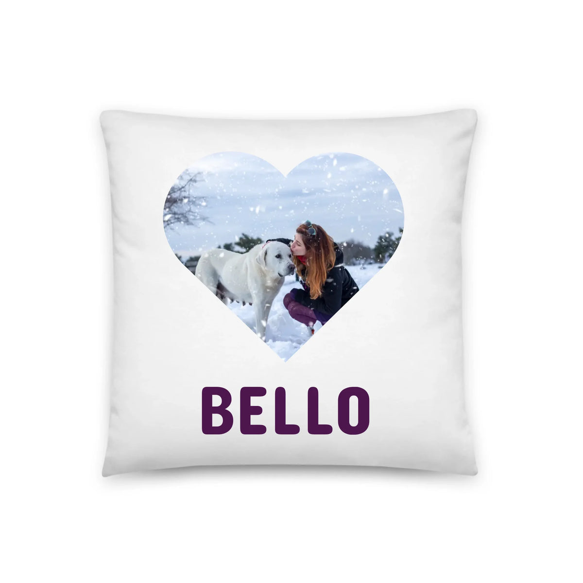 Dog cushion with photo