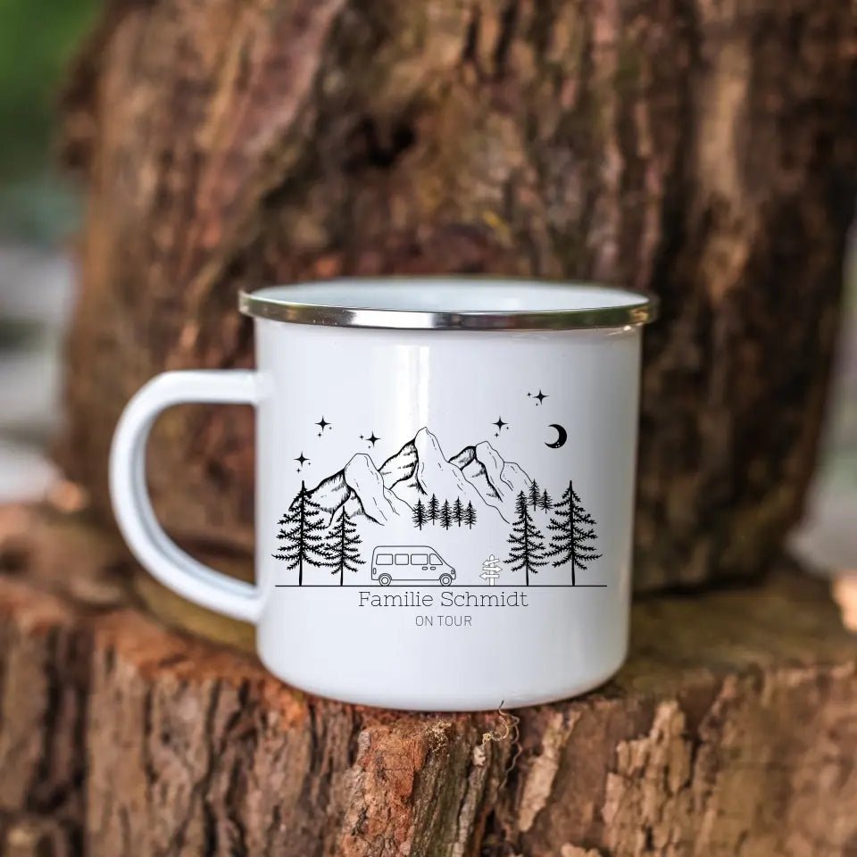 Camping Tasse "Mountains" Little Mathilda Little Mathilda Customizer