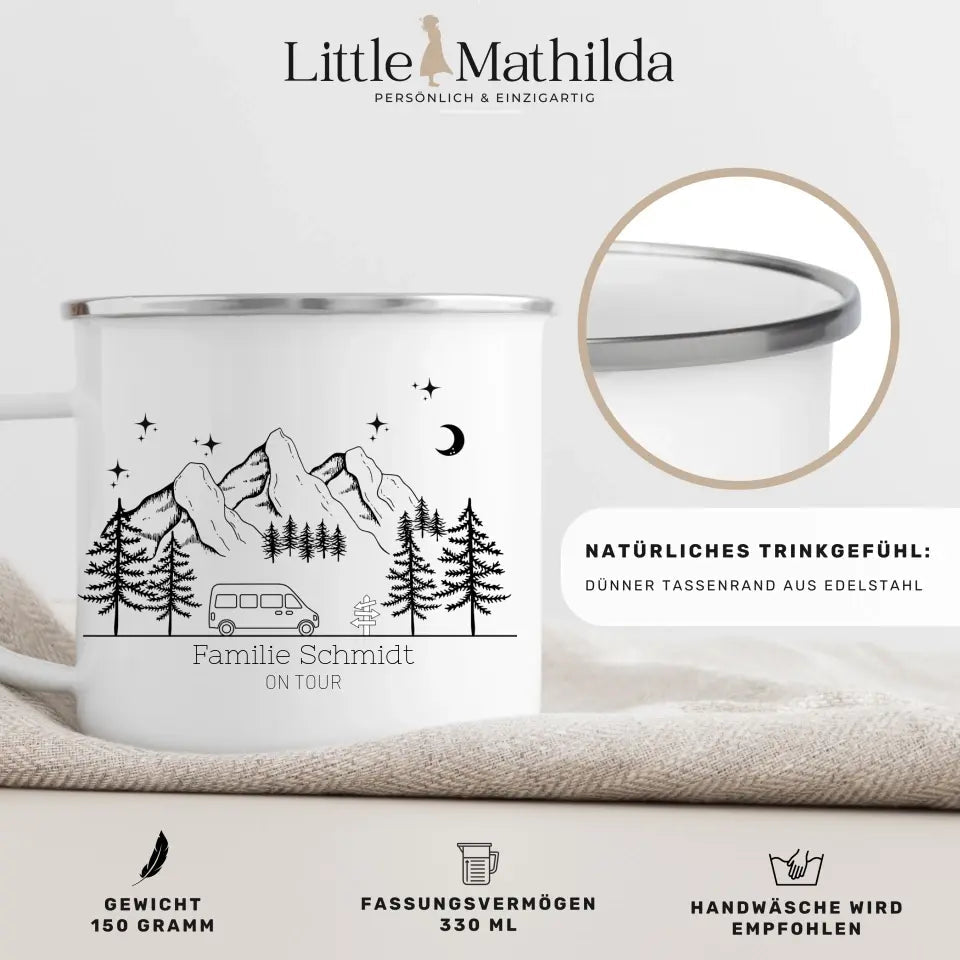 Camping Tasse "Mountains" Little Mathilda Little Mathilda Customizer