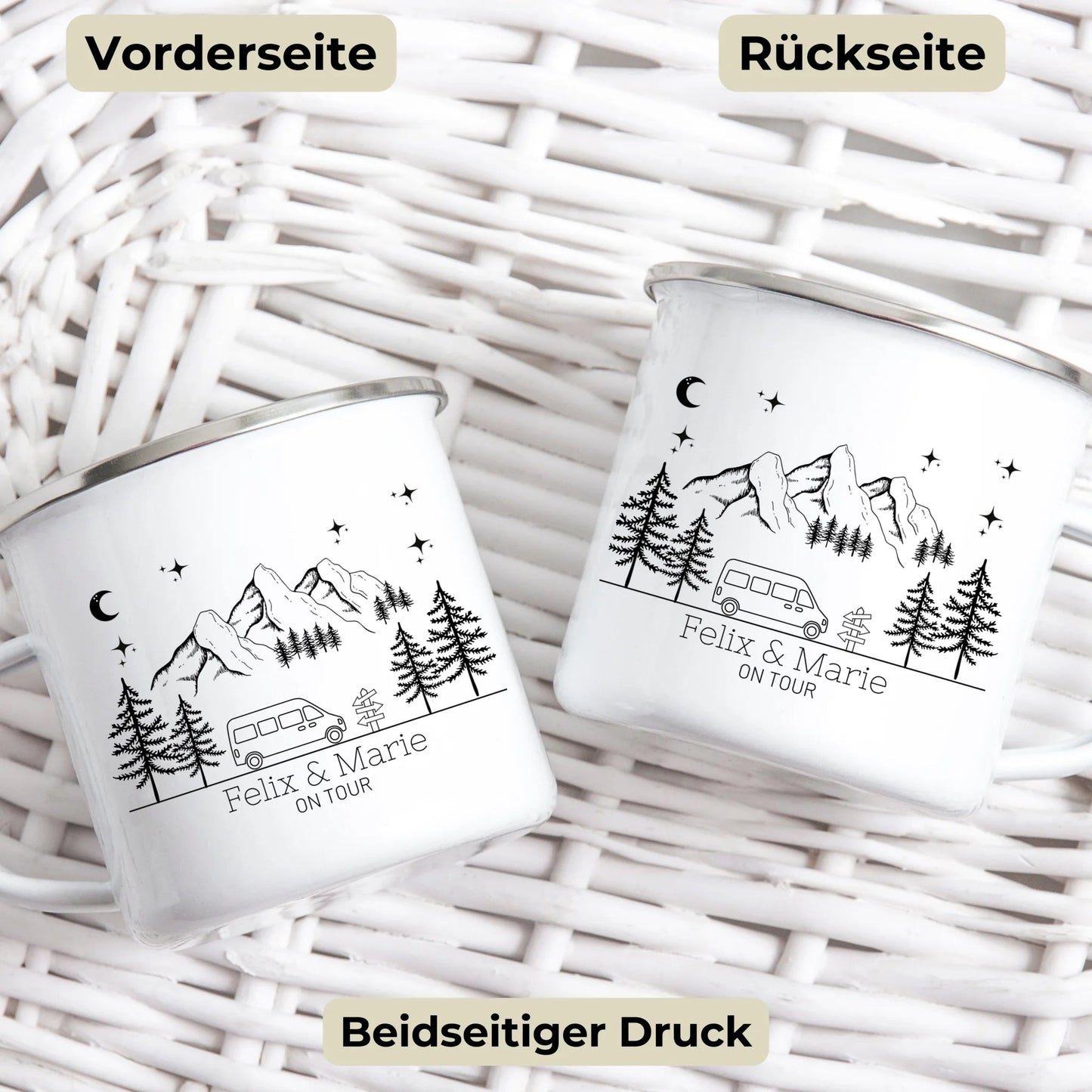 Camping Tasse "Mountains" Little Mathilda Little Mathilda Customizer