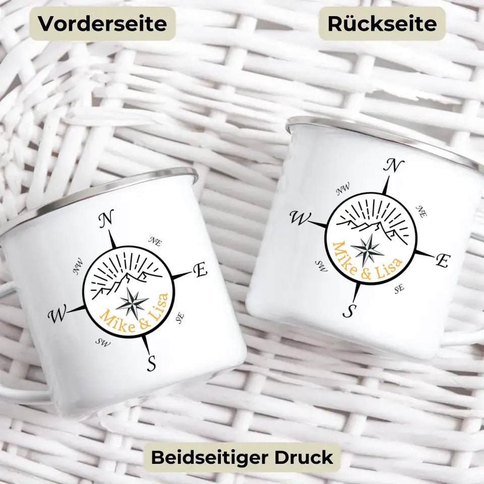 Camping Tasse "Personalisierter Kompass" Little Mathilda Little Mathilda Customizer