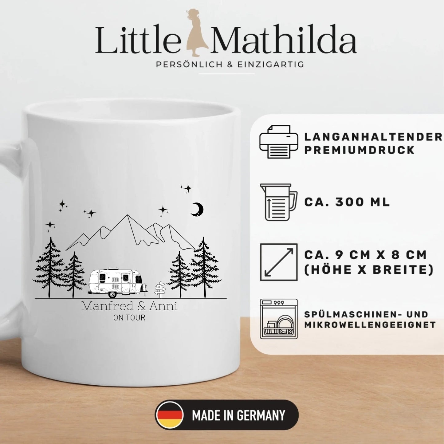 Camping Tasse "Retro Camper" Little Mathilda Little Mathilda Customizer