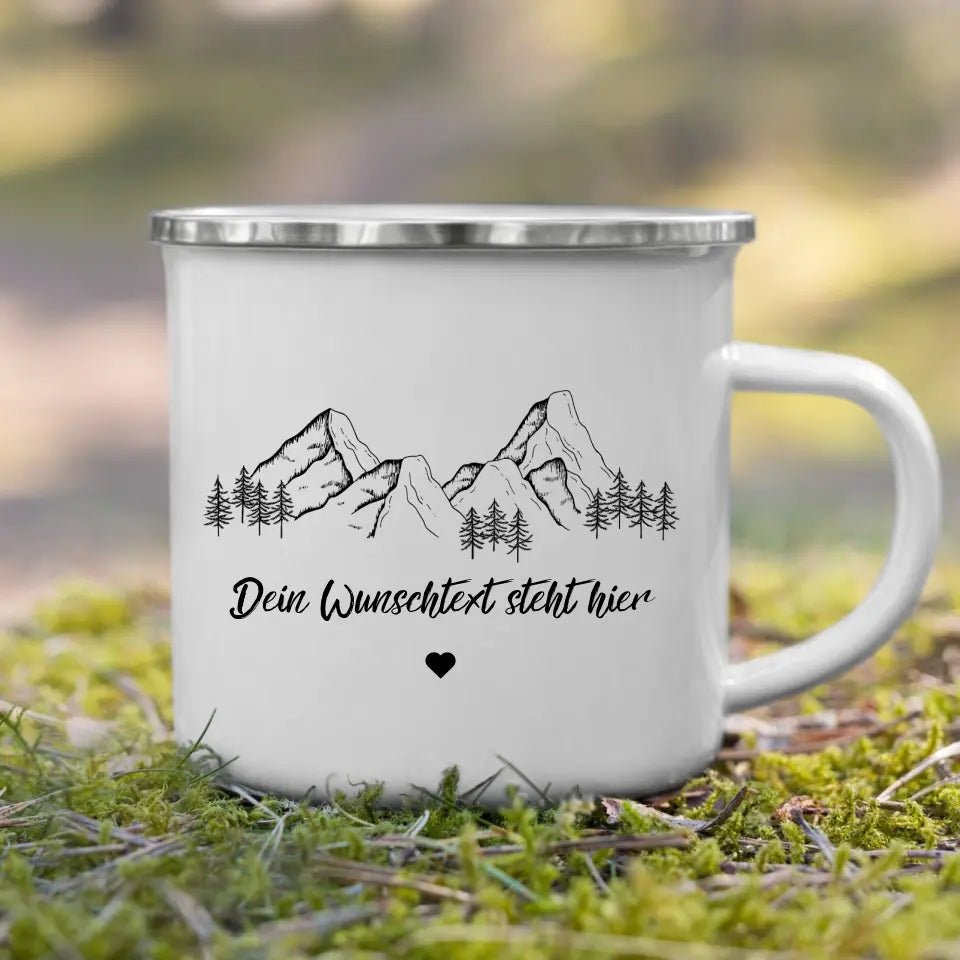 Emaille Tasse mit Camping - Zitaten Little Mathilda Little Mathilda Customizer