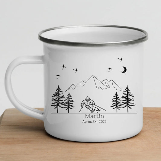 Personalisierte "Ski Emaille Tasse" Little Mathilda Little Mathilda Customizer