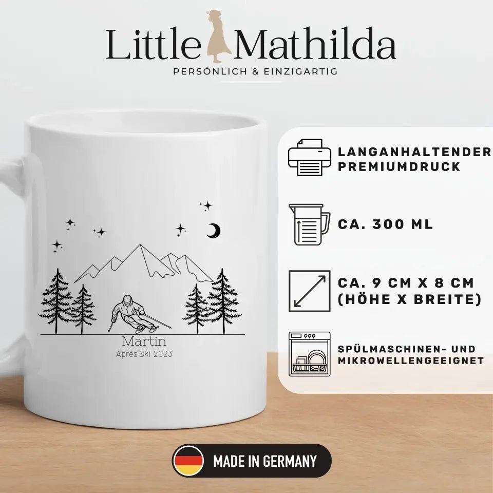 Personalisierte "Ski Emaille Tasse" Little Mathilda Little Mathilda Customizer