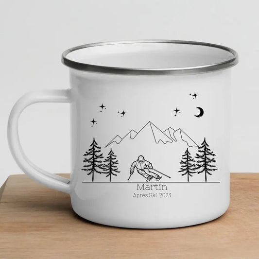 Personalisierte "Ski Emaille Tasse" Little Mathilda Little Mathilda Customizer