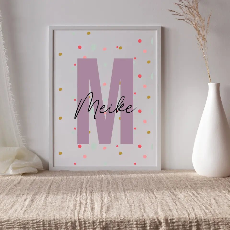 Personalisiertes Kinderzimmerposter mit Namen Little Mathilda merchOne Customizer