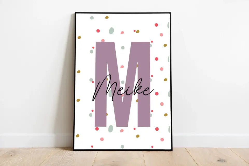 Personalisiertes Kinderzimmerposter mit Namen Little Mathilda merchOne Customizer