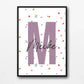 Personalisiertes Kinderzimmerposter mit Namen Little Mathilda merchOne Customizer