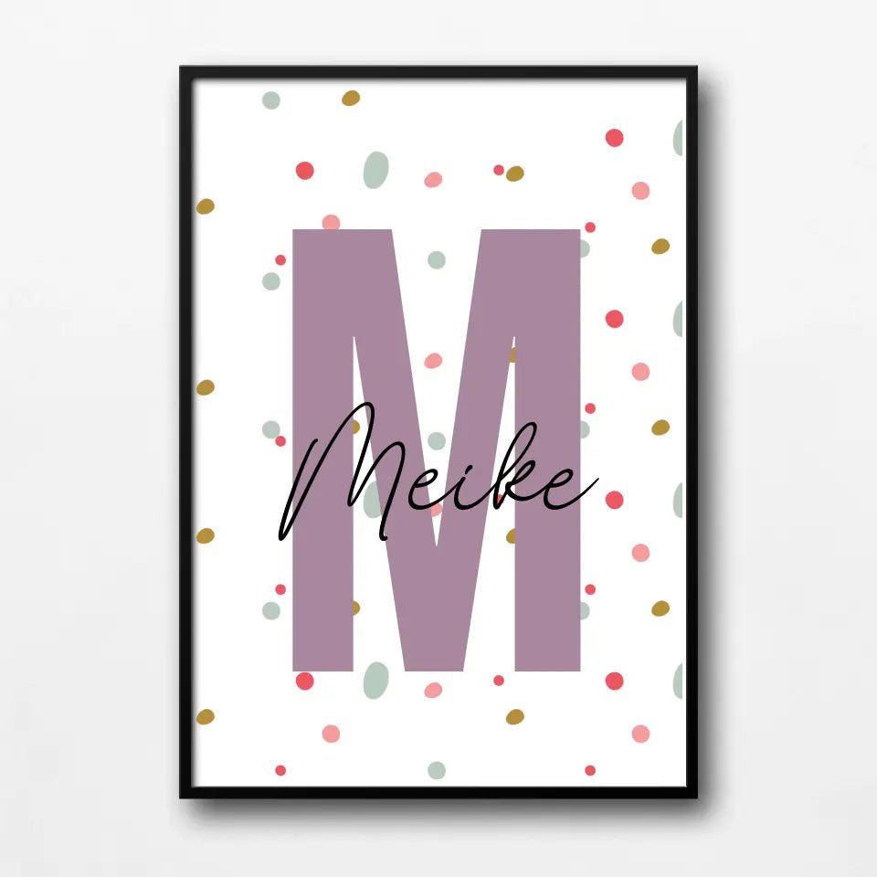 Personalisiertes Kinderzimmerposter mit Namen Little Mathilda merchOne Customizer