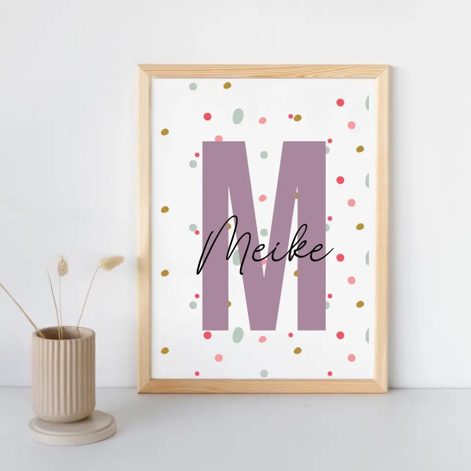 Personalisiertes Kinderzimmerposter mit Namen Little Mathilda merchOne Customizer