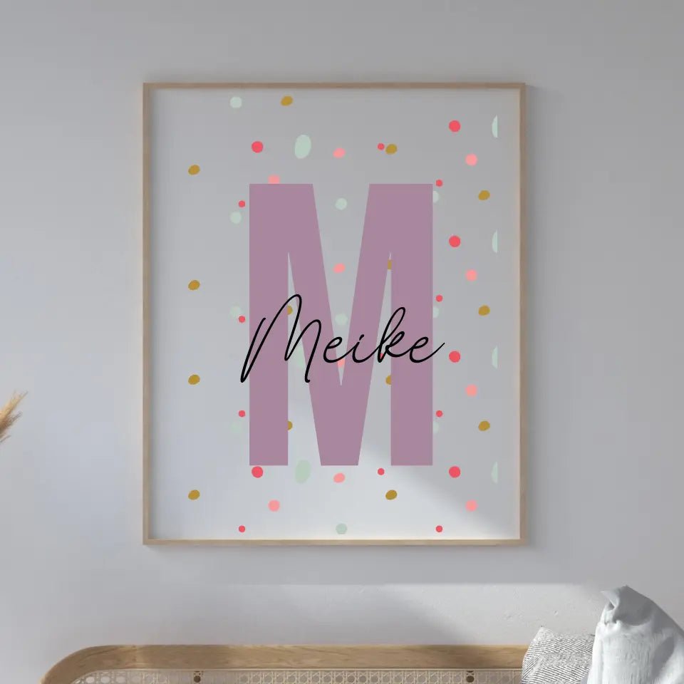 Personalisiertes Kinderzimmerposter mit Namen Little Mathilda merchOne Customizer
