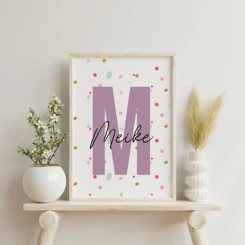 Personalisiertes Kinderzimmerposter mit Namen Little Mathilda merchOne Customizer