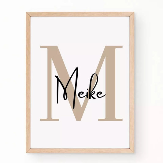 Personalisiertes Namensposter bunte Buchstaben Little Mathilda merchOne Customizer