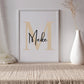 Personalisiertes Namensposter bunte Buchstaben Little Mathilda merchOne Customizer