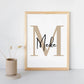 Personalisiertes Namensposter bunte Buchstaben Little Mathilda merchOne Customizer