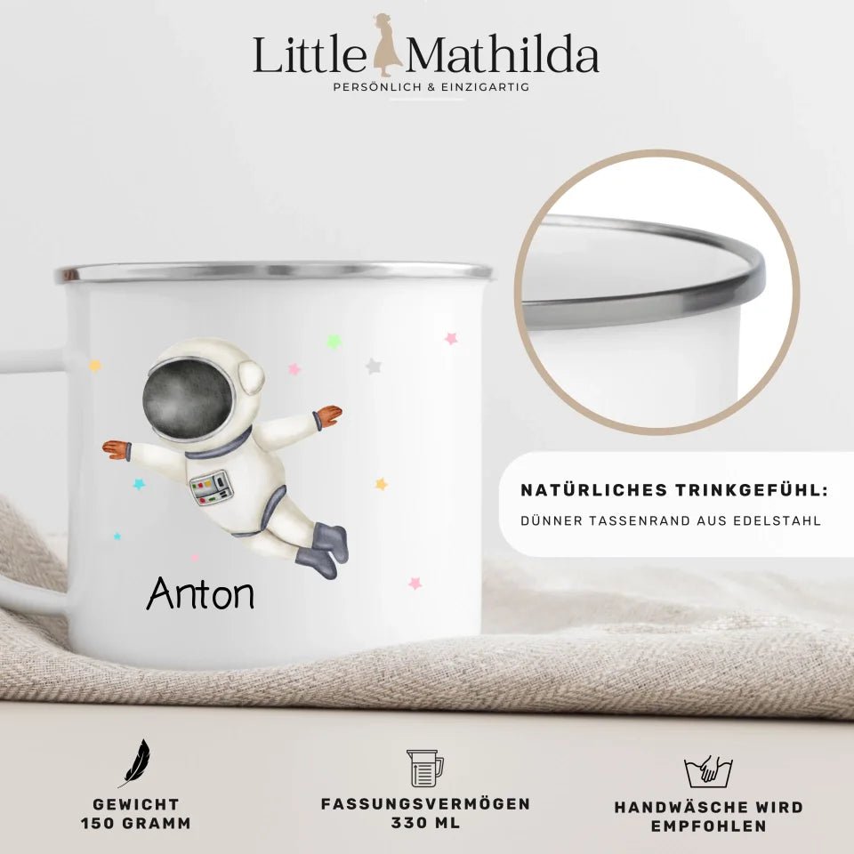 Astronauten Kindertasse Little Mathilda Little Mathilda Emaille Tasse
