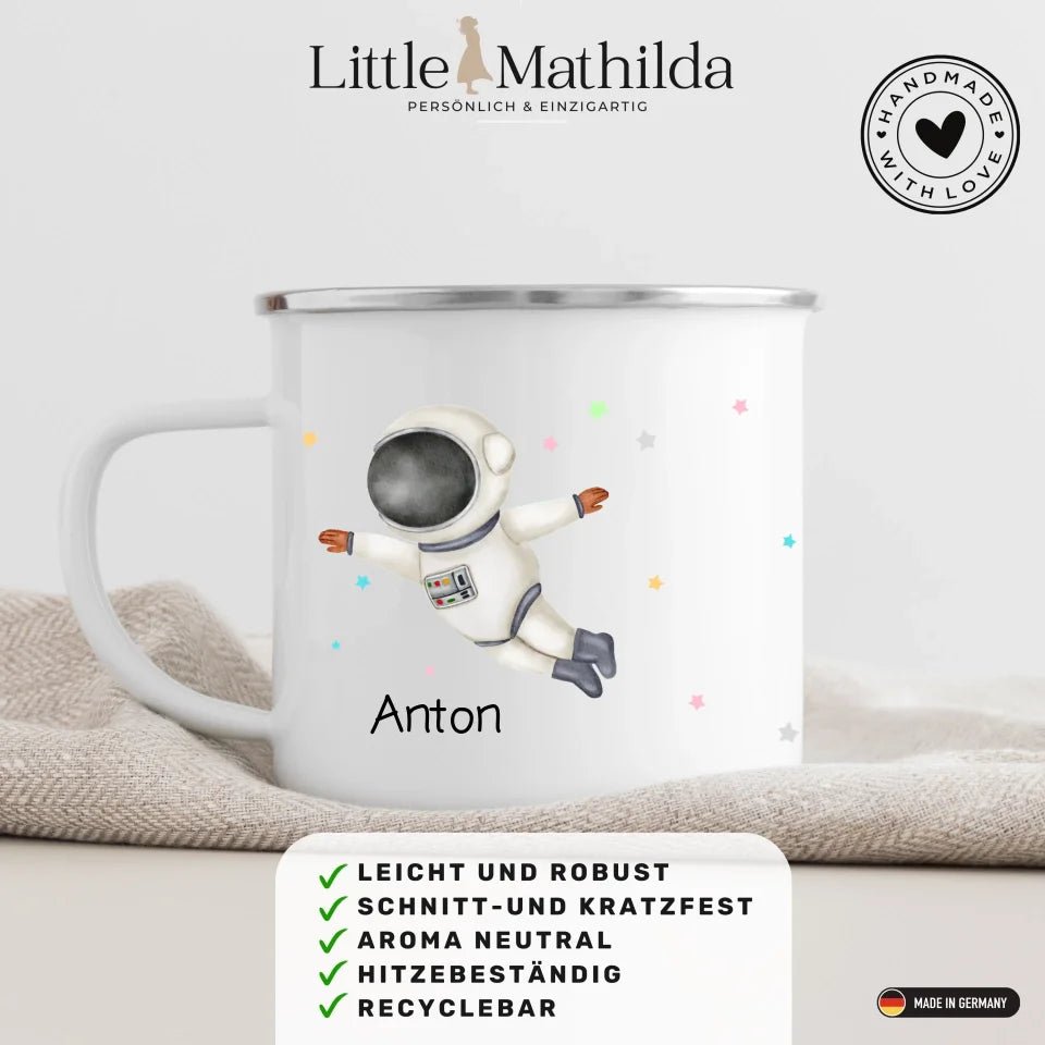 Astronauten Kindertasse Little Mathilda Little Mathilda Emaille Tasse