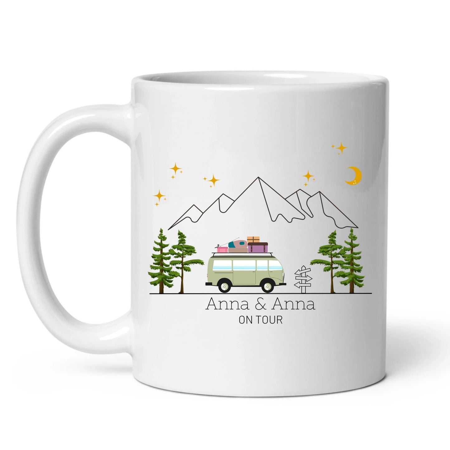 Bunter Reisecamper mit Gepäck Little Mathilda Little Mathilda Emaille Tasse