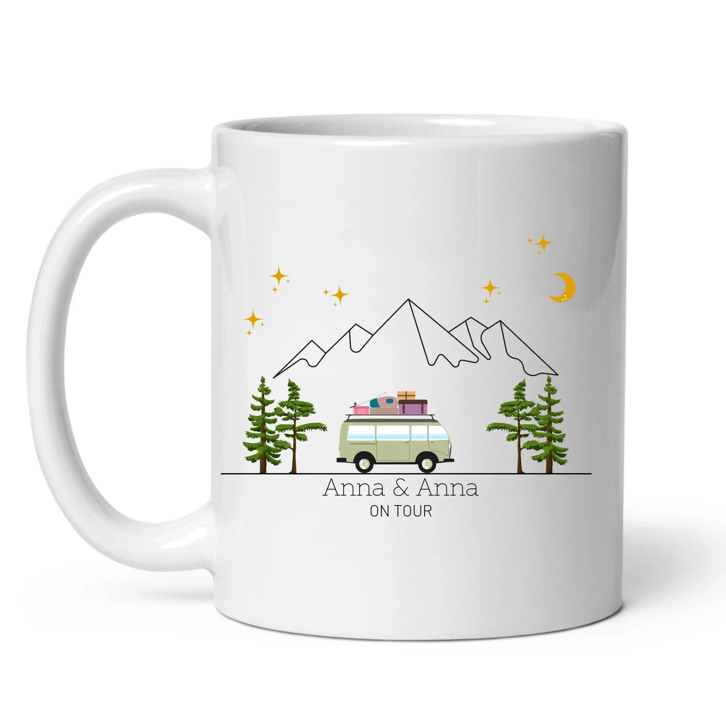Bunter Reisecamper mit Gepäck Little Mathilda Little Mathilda Emaille Tasse